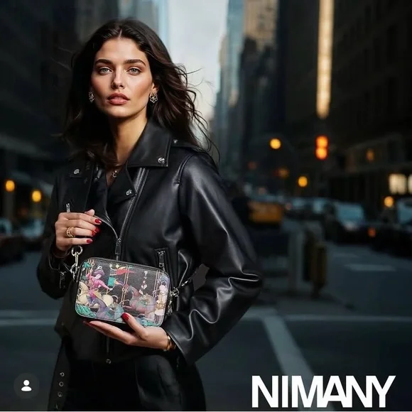 NIMANY Stylish Multicolor Designer Crossbody Bag - NIB - Picture 3 of 11